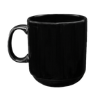 Thumbnail image #1 for International Tableware Torino™ Stak 9696-05 11 oz Black Stackable Porcelain Coffee Mug with Handle Case of 3 Dozen