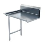 Thumbnail image #2 for Winholt Equipment CDT-14-S-48L Dish Table, Clean Straight, Left-to-Right, 48"W x 30"D x 37"H, 14-Gauge 304 Stainless Steel, 9"H Backsplash