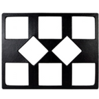 Thumbnail image #1 for G.E.T. Bugambilia T0A9TG . . Double Tile, 20-13/16 x 25-1/2 in, Cast Aluminum with Resin Coating, 8 Square Openings