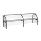 Thumbnail image #1 for Atlas Metal CSG-4D Single-Sided Self-Service Sneeze Guard, 63-5/8"W, Tempered Glass, Stainless Steel Frame