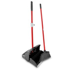 Thumbnail image #1 for Libman Commercial 1193 Lobby Dustpan and Broom Set, Rubber Lip, Molded Teeth, Upright-Locking Lid Case of 2