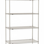 Thumbnail image #1 for Metro Super Erecta SE-3648S-74-S4 Stationary Starter Wire Shelving Unit, 48"W x 36"D x 74"H, 800 lb. capacity per shelf, 2000 lb. capacity per unit