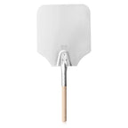 Thumbnail image #1 for New Star Foodservice Inc. 50158 Rectangular Aluminum Pizza Peel, 12" x 14" Blade, 26" Overall, Wood Handle Case of 12