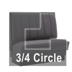 Thumbnail image #1 for ATSMFG ATS AT&S-ATQ-LX42-6CH GR5/COM Single Vinyl Three-Quarter Circle Booth, 48" Long, 42" High, 6-Channel Back