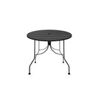 Thumbnail image #1 for Oak Street Boardwalk OB30R-STD 30 in Round Indoor/Outdoor Restaurant Table, Rolled Steel Top, Steel Base, Black Finish