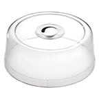 Thumbnail image #1 for Libbey APS Germany - Covers APS 06517 Round Clear Plastic Cake Cover, 13" Diameter x 5"H, Stackable, Chrome-Plated Knob