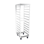 Thumbnail image #1 for Winholt Equipment AL-1812BP-HD-ST Mobile Aluminum Pan Rack, Solid Top, 12-Pan Capacity, Open Sides