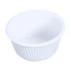 Thumbnail image #1 for Thunder Group ML532W1 4 oz White Melamine Fluted Ramekin, 3-3/8" Diameter Case of 24 Dozen