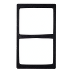 Thumbnail image #1 for G.E.T. Bugambilia T0B24S Single Tile with Two Rectangular Openings, Cast Aluminum with Resin Coating, 21-11/16 x 13-1/4 in, Sand