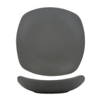 Thumbnail image #1 for International Tableware Quad QP-18-MG Square Porcelain Soup Bowl/Plate, 16 oz, 8-1/2 in, Matte Grey Case of 2 Dozen