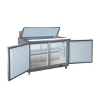 Thumbnail image #2 for Valpro Commercial Refrigeration VP Series VP48SM-HC Two-Section Sandwich/Salad Mega Top Refrigerator, 48"W, 2 Doors, 18-Pan