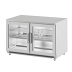 Thumbnail image #1 for Infrico USA IUC-UC48RCR Undercounter Refrigerator, 2 Glass Doors, 14 cu. ft., Bottom-Mounted Self-Contained, Stainless Steel