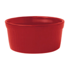 Thumbnail image #1 for International Tableware Cancun RAMF-2-CR Ceramic Ramekin, 2 oz, Round Fluted, Crimson Red Case of 3 Dozen