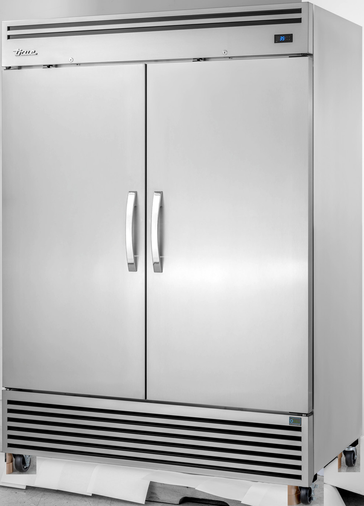 Product image #2 for True Two-Section Reach-In Refrigerator with Solid Swing Doors and Bottom-Mount Refrigeration