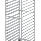 Thumbnail image #4 for Channel Manufacturing 401AKD 20-Pan Knock-Down Aluminum End-Load Bun Pan Rack with 5-Inch Casters