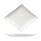 Thumbnail image #1 for International Tableware Paragon PA-116 Porcelain Coupe-Rim Diamond Plate, 10" x 8" Case of 3 Dozen