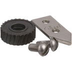 Thumbnail image #1 for AllPoints Foodservice Parts & Supplies 8010295 Work Table Parts Kit #2 with Gear, Knife, and 2 Screws