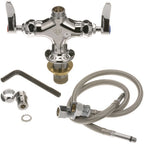 Thumbnail image #1 for AllPoints Foodservice Parts & Supplies 561370 Pre-Rinse Deck-Mount Faucet with 4-Inch Centers, Spreader and Yoke