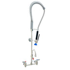 Thumbnail image #1 for Fisher 54631 Spring-Style Wall-Mount Pre-Rinse Unit with 8" Adjustable Control Valve, 14" Swing Spout, Stainless Steel