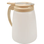 Thumbnail image #1 for AllPoints Foodservice Parts & Supplies 2801651 64 oz White Polyethylene Syrup Dispenser with Almond Plastic Top