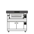 Thumbnail image #1 for Moretti Forni AMALFI AMA0A01P Electric Deck Pizza Oven with Prover, 26" x 41" Deck, 840°F Maximum