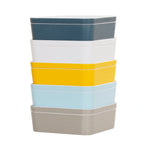 Thumbnail image #2 for Cal-Mil 24130-8-15 Square Melamine Bento Box, White, 8.25"W x 8.25"D x 3"H, Dishwasher Safe Case of 3