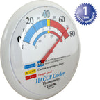 Thumbnail image #1 for AllPoints Foodservice Parts & Supplies 1381313 Wall-Mount Refrigerator/Freezer Thermometer, 13-1/4" Dial, 0° to 80°F