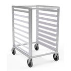 Thumbnail image #1 for Lockwood Manufacturing RR35-9 Mobile Aluminum Pan Rack, Open Sides, 18 x 26 in Pans, 9 Pair Removable Slides
