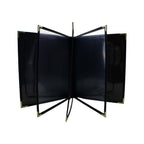 Thumbnail image #2 for Risch Seville SEV-8V 8.5X14 Hardback Faux-Leather Menu Cover, 8-1/2 x 14 in, 8-View Booklet with Clear Pockets Case of 25