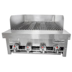 Thumbnail image #1 for Connerton CRB-72 72" Countertop Gas Charbroiler with Cast Iron Radiants and Top Grates, Manual Controls