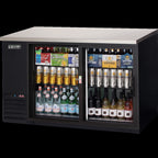 Thumbnail image #5 for Everest Refrigeration EBB59G-SD Back Bar Refrigerator, 57-3/4 in. W, 17 cu. ft., 2 Sliding Glass Doors, Black Exterior
