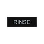 Thumbnail image #1 for CAC China SCE3-RS08 English “Rinse” Compliance Sign, Black Plastic, Self-Adhesive, 9 x 3 Inches Case of 144