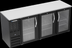 Thumbnail image #3 for Three-Section Food-Rated Back Bar Refrigerator with Glass Doors, 78-Inch Wide, Black