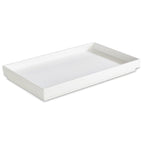 Thumbnail image #1 for Libbey APS Germany - Asia Plus APS 15452 Rectangular Melamine Serving Tray, GN 1/4, White, 10-1/2" x 6-1/2" x 1-1/4"