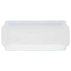 Thumbnail image #1 for Libbey Porcelana 840-901-136 Rectangular Porcelain Cake Tray, 14 x 6-1/4 x 1-1/4 in, Narrow Rim, Bright White
