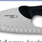Thumbnail image #3 for Dexter Russell Duo Glide 40033 8-Inch Duo-Edge Chef's/Cook's Knife, High-Carbon Stainless Steel, Black Soft-Grip Handle Case of 3