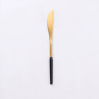 Thumbnail image #1 for Kadra Kitchenware Vikko Dine VF-KN20-ABG Brushed Black 18/10 Stainless Steel Steak Knife