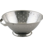 Thumbnail image #1 for Alegacy Foodservice Products R39 13 qt Stainless Steel Colander, 16-3/8" Diameter, Handled and Footed Case of 6