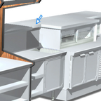 Thumbnail image #1 for La Rosa Refrigeration L-90169-F Pass-Over Shelf Notches and Offsets