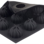 Thumbnail image #1 for JB Prince Pavoni M621 P Silicone Delice Baking Mold, 12 Compartments, 2-1/2" Diameter x 2"H, Black