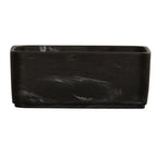Thumbnail image #1 for Cal-Mil 23739-8-124 Square Resin Bowl, 8"W x 8"D x 3.25"H, Black Marble