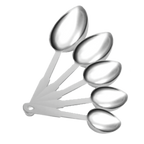 Thumbnail image #2 for Thunder Group SLMS050V 1/2-Cup Oval Measuring Scoop, 10 in Long, 18/8 Stainless Steel Case of 72