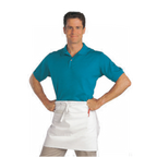 Thumbnail image #1 for Chef Revival 607HBA2-WH Bistro Half Apron, 28" x 19", White Poly/Cotton Twill, 2 Center Pockets, Self-Tie