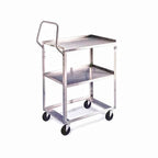 Thumbnail image #1 for Lakeside Manufacturing ERGO-ONE 6800 Stainless Steel 2-Tier Utility Cart, 500 lb Capacity, 15-1/2 x 24 in Shelves