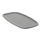 Thumbnail image #1 for Global Tableware Collective Dalebrook, Marl DBTGY4608 Rectangular Melamine Side Plate, Charcoal Grey, 11-3/4" x 6" 1 Dozen