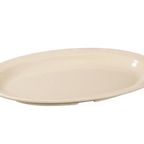Thumbnail image #1 for ATSMFG Mama Lucy MLY-MPO-139T Oval Melamine Platter, Tan, 13-1/8" x 9-1/2", Narrow Rim 1 Dozen