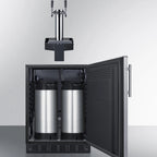Thumbnail image #5 for Summit Commercial Summit Appliance SBC7BRSFLTWCFADA 24-Inch Built-In Dual-Tap Floating Tap Cold Brew Coffee Kegerator