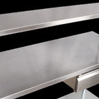 Thumbnail image #2 for John Boos Economy OS-ES-1248 Single Stainless Steel Overshelf, 48 x 12 Inches, 18 Gauge, Satin Finish