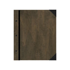 Thumbnail image #1 for Risch Chicago CMBFF-WOOD 8.5X11 Wood Menu Board, 8-1/2 x 11 in, Hardback 3-Hole Binder with Black Screwposts Case of 25