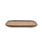 Thumbnail image #1 for G.E.T. Pottery Market CS-1170-TP . . Rectangular Melamine Dinner/Appetizer Plate, 12" x 7-1/2", Speckled Taupe 1 Dozen